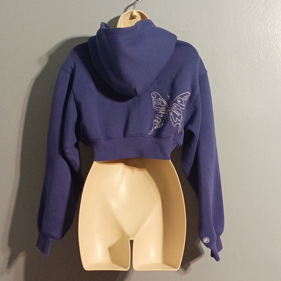 Balance vitality athletica hi front low back cropped purple hoodie - Picture 10 of 17